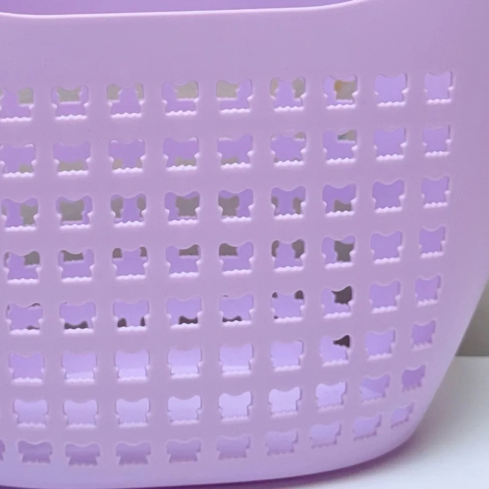 New! Target Bullseye Playground Plastic Purple Basket with Butterfly Cutouts